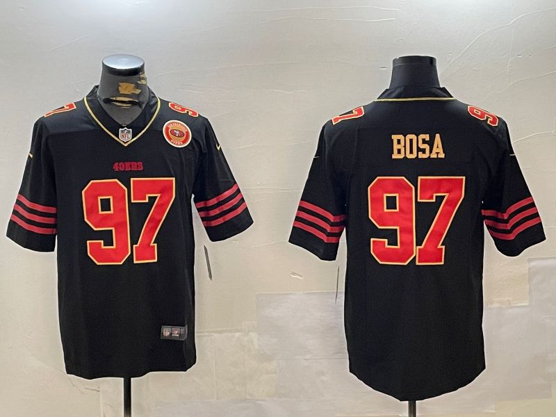 Men San Francisco 49ers #97 Bosa Black Gold 2024 Nike Limited NFL Jersey style 12305